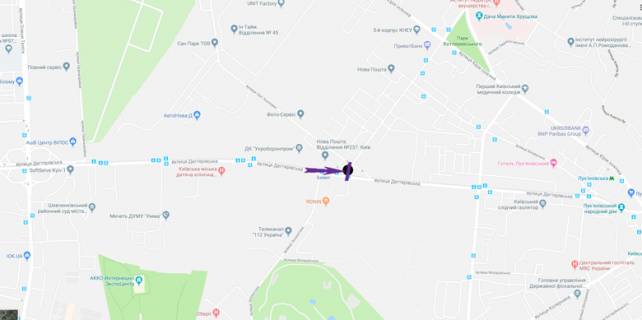 Скролер, Скрол B у Києві Дегтярівська вул. - Гарета Джонса вул. (Сім’ї Хохлових)., В сторону ст.м. "Лук'янівська" _СКРОЛЛ_СТАТІКА - 180340 схема