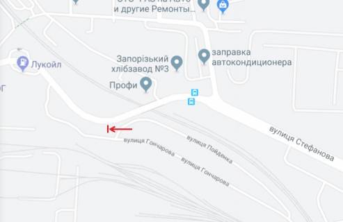 Билборд B в Запорожье, 6х3  Українська вул. - Стефанова вул. схема