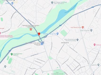 Билборд B в Ивано-Франковске, 3x6  Галицька вул. - Надрічна вул., в'їзд в місто, з боку Львова схема
