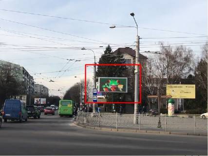 Billboard A in Rivne Grusevs'kogo st. - Kiivs'ka st., prajs za translaciu rolika 10 sek., 1 raz v 2 hv., z 7.30 do 23.30 Photo 1