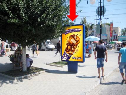 Ситилайт B в Каменец-Подольском, 1.8x1.2  Соборна вул. / Грушевського пр., біля центрального ринку фото 1