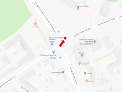 Бэклайт  в Киеве, 2.3x3.14  Генерала Шаповала вул. (Механізаторів). / вул. Солом'янська, на світлофорі, в сторону Мокра вул. (Кудряшова) схема
