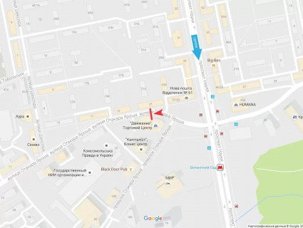 Билборд B в Харькове, 3x6  Яроша вул., 21, з центру схема