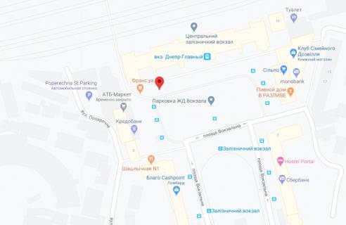 Ситискролл A в Днепр (Днепропетровск), X  пл. Вокзальна, 11 (1) схема