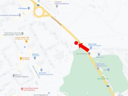 Билборд  в Чернигове, 3x6  Кільцева вул., 152, до супермаркету "Епіцентр" схема