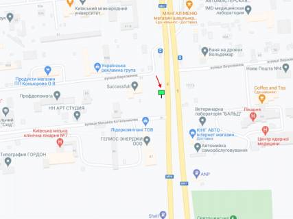 Білборд, Бігборд (Борд)  A у Києві Кільцева дорога - вул. Котельникова, в сторону пл. Одеської схема