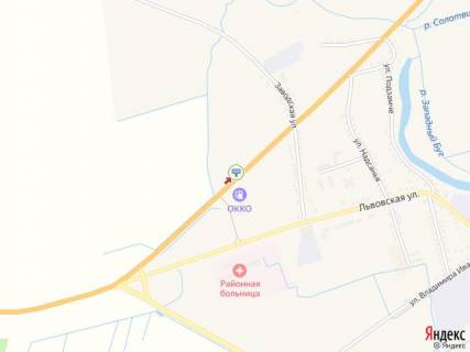 Билборд B в Васильевке В'їзд в м. Буськ,  АЗС "ОККО", від м. Львів схема
