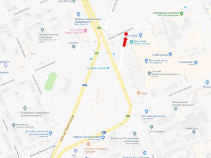 Призма  в Киеве, 3x6  Хоткевича вул. (вул. Червоногвардійська), біля ТРЦ "Проспект", супермаркету "Ашан" - 445979 схема
