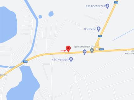 Билборд B на трассах Днепровской области, 6х3  Автошлях Кривий Ріг - Запоріжжя (Н-23), розвилка Нікополь-Марганець-Дніпро-Запоріжжя, навпроти АЗС УКРНАФТА, рух у бік розвилки з м. Нікополь схема