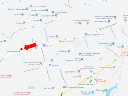 Скроллер A в Киеве Васильковская ул., 32, ст.м. "Васильковская", в сторону ВДНХ, пр. Глушкова, Теремков - 215309 схема