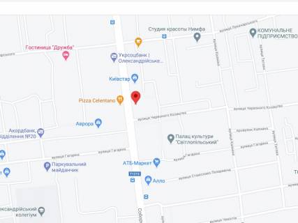 Видеоборд A в Александрии Соборний пр., 87, аптека "Мед Сервіс", №Дн081, прайс за ролик 10 сек 1 вихід/5 хвилин, з 8:00-22:00. Розрахунок для інших параметрів трансляції уточнюйте у менеджера. - 301229 схема