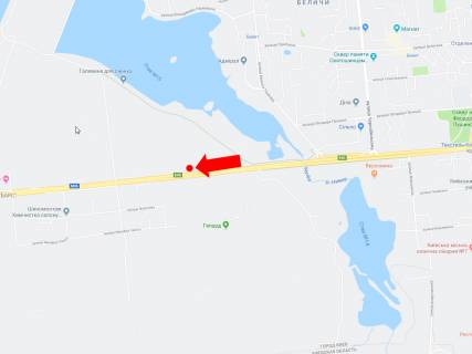 Білборд, Бігборд (Борд)   у Києві, 3x6  просп. Берестейський (Перемоги)., 600 м. від вул. Ушакова, з центру схема