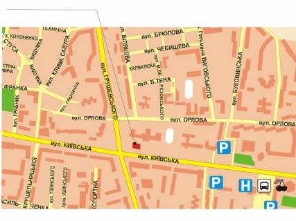 Призма A в Ровно Київська вул. - Грушевського вул. - 297680 схема