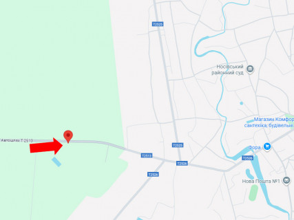 Билборд A в Носовке, 3x6  Автошлях Т2513, в’їзд в Носівку схема