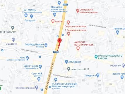 Ситилайт A в Николаеве Богоявленський просп. (Жовтневий просп.)., 338 схема