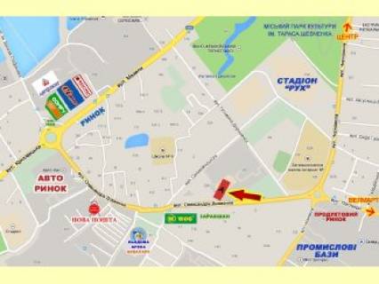 Билборд  в Ивано-Франковске, 3x6  Довженка вул., навпроти буд.9, в сторону Мазепи вул. схема