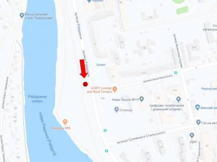 Билборд A в Киеве, 3x6  Райдужна вул., 21 - вул. Микитенко, до Воскресенський (Перова б-р) проспект схема