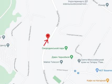 Ситилайт B в Киеве Подільський узвіз, на підйомі, в сторону Кирилівська вул. (Фрунзе) схема