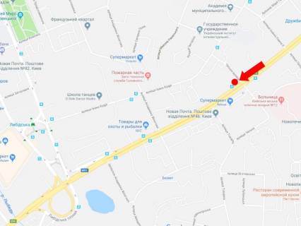 Скроллер A в Киеве, 2.3x3.14  Миколи Міхновського бульвар (Дружби Народів бульвар), 15 - вул. Чеська, навпроти супермаркету "Novus", в сторону Либідської пл. - 470633 схема