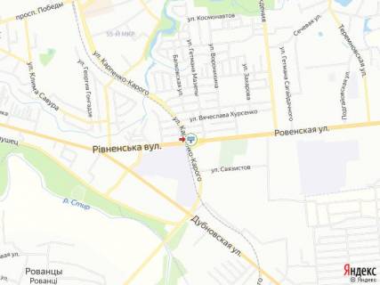 Билборд A в Луцке, 3х6  Рівненська_міст_від Київського майдану схема