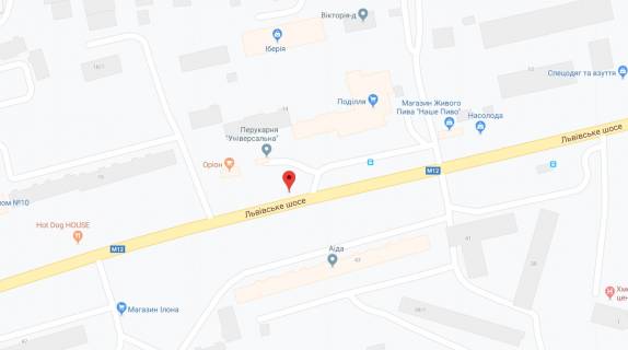 Білборд, Бігборд (Борд)  A у Хмельницькому, 3х6  шосе Львівське, 14 схема