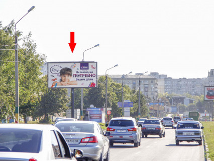 Билборд B в Харькове, 3x6  Павлова вул., 36, 15-а лікарня, в центр фото 1
