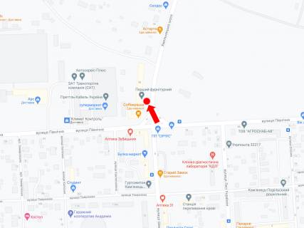 Билборд B в Каменец-Подольском, 3x6  Хмельницьке шосе / Північна вул. схема