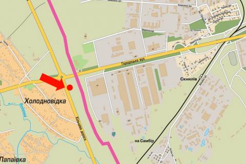 Билборд  в Львове, 3x6  Кільцева дорога / Городоцька вул., біля супермаркетів "METRO", "Епіцентр" схема