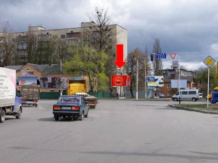 Билборд  в Житомире, 3x6  Київська вул., 124 / Івана Сльоти (Бородія ), Привокзальна пл., з центру фото 1