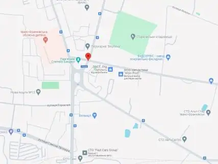 Білборд, Бігборд (Борд)  B у Івано-Франківську, 3x6  Бандери вул. - Побутова (колиш. Ребета) вул. схема
