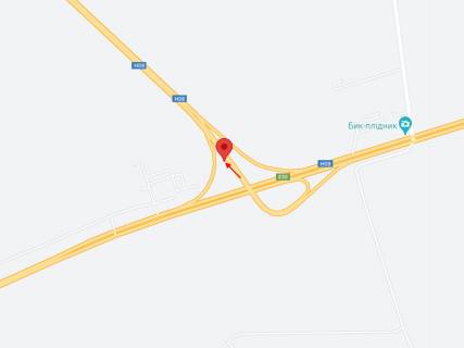 Билборд B на трассах Днепровской области, 6х3  Автошлях Дніпро - Кам'янське (Н-08), поворот з м. Кам'янське на Криворізьке шосе, рух у бік м. Кам'янське схема