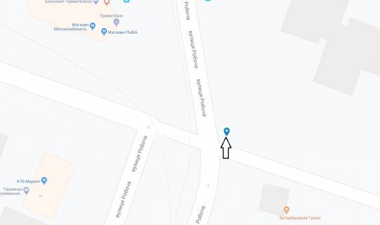 Білборд, Бігборд (Борд)  A у Дніпро (Дніпропетровськ), 6х3  вул. Робоча - вул. Володимира Антоновича (Свердлова), на світлофорі, рух вниз схема