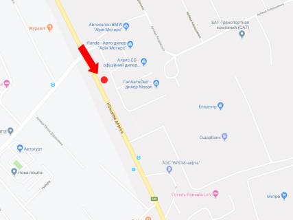 Билборд B на трассах Львовской области, 3x6  Кільцева дорога, с. Зимна Вода, біля супермаркетів "Епіцентр", "METRO", в центр схема