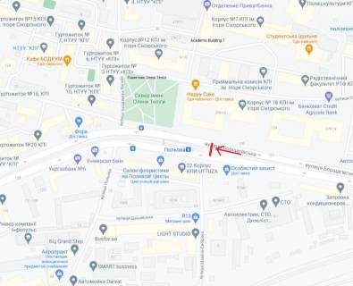 Видеоборд A в Киеве Борщагівська вул., Біля зупинки "Олекса Тихого", навпроти будинку №37корп18, прайс за трансляцію ролика 10сек 1вихід/60сек, цілодобово - 374136 схема