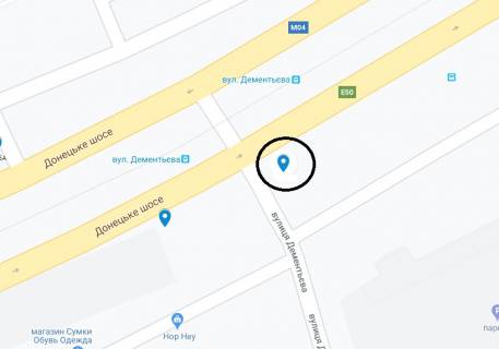 Билборд B в Днепр (Днепропетровск) Донецьке шосе - Зиновія Матли (Дементьєва) вул., на світлофорі схема