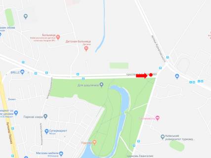 Билборд A в Киеве, 3x6  Навої пр. - вул. Жмаченка, роздільник, в сторону ринку "Юність", вул. Братиславської схема