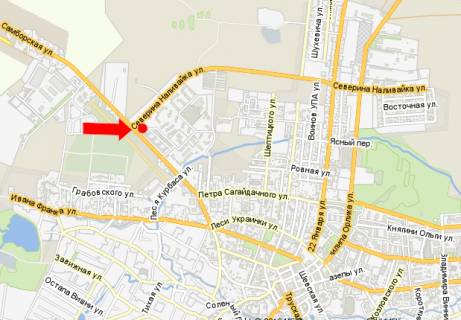 Билборд  в Дрогобыче, 3x6  Самбірська вул., біля магазину сантехніки схема