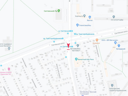 Билборд A в Харькове, 3x6  Тракторобудівників пр., 47 - Салтівське шосе, в центр схема