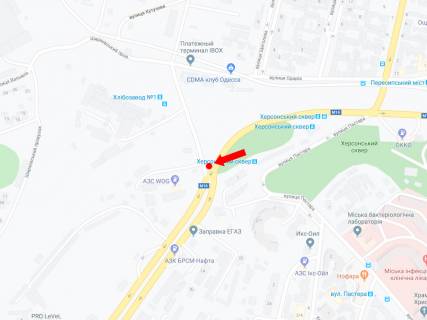 Билборд  в Одессе, 3x6  Балківська вул., 2, біля АЗС "WOG", "БРСМ", розв''язка, ліва схема