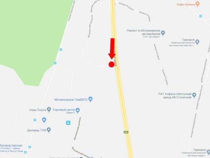 Билборд  в Киеве, 3x6  Столичне шосе - провул. Охотський, в сторону ТРЦ "Атмосфера", супермаркету "Фоззі", з центру схема