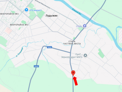 Билборд A в Ладыжине, 3x6  в'їзд у місто схема