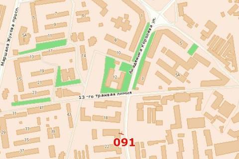 Білборд, Бігборд (Борд)  A у Одесі, 3x6  Королева вул., 18 схема