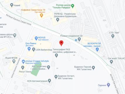 Видеоборд A в Киеве Сверстюка вул. (стара назва Раскової вул.), 6, аптека "Мед Сервіс", №К047, прайс за ролик 10 сек 1 вихід/5 хвилин, з 8:00-22:00. Розрахунок для інших параметрів трансляції уточнюйте у менеджера. - 301192 схема