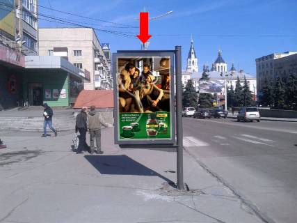 Ситилайт B в Житомире, 1.8x1.2  Соборна пл. / Перемоги вул., 1, біля бару "Шульц" фото 1