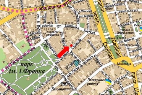 Ситилайт A в Львове, 1.8x1.2  Січових Стрільців вул., 10 схема
