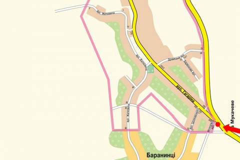 Билборд  в Ужгороде, 3x6  В''їзд в м. Ужгород, з боку Мукачево, роздільник, права схема