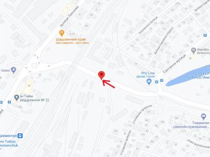 Билборд B в Кременчуге Ярмаркова вул., район автосалону "Toyota", верхній схема