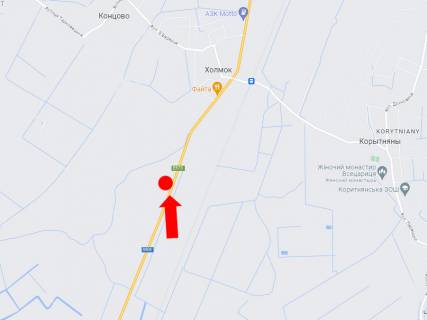 Билборд B в трассах Закарпатья, 3x6  Траса Київ - Чоп, Населений пункт Холмок, в сторону Ужгорода схема