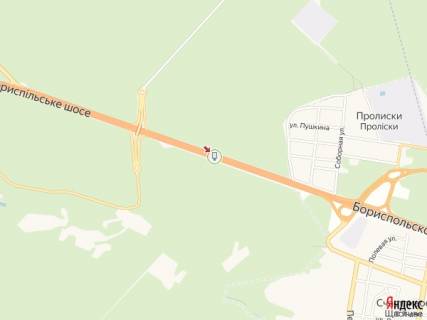 Бэклайт A в Киеве Траса Київ-Бориспіль, 700 м до с. Проліски, в сторону Аеропорт Бориспіль схема