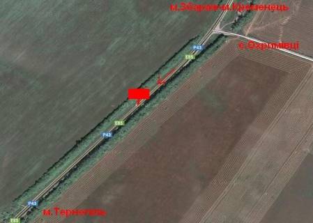 Білборд, Бігборд (Борд)  A у Траса, 3x6  Траса Тернопіль-Кременець, (10), в місто схема